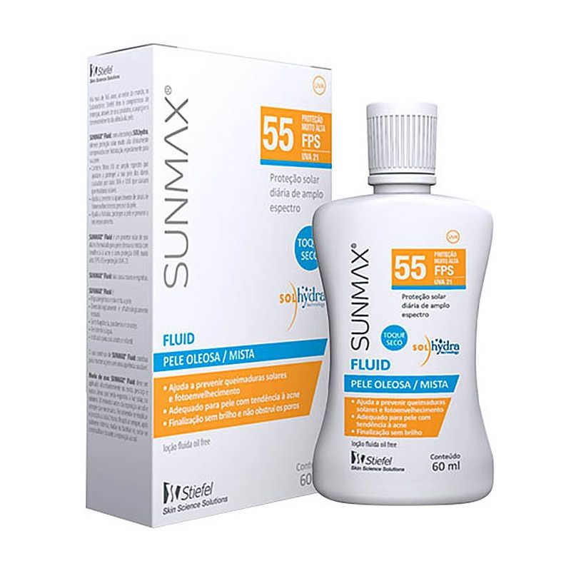 SUNMAX FLUID FPS55 60ML PELE OLEOSA MISTA