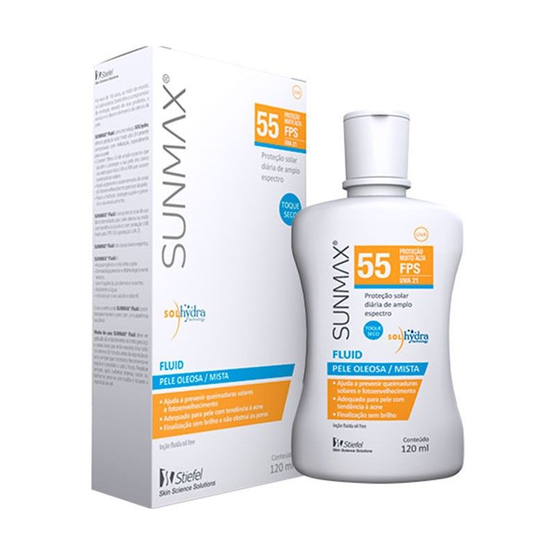 SUNMAX FLUID FPS55  120ML PELE OLEOSA/MISTA 