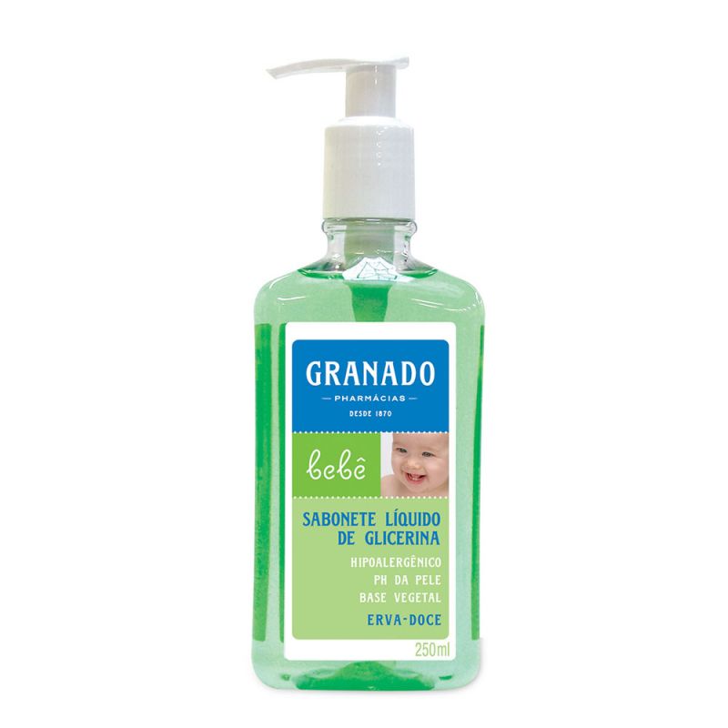SABONETE LÍQUIDO GRANADO ERVA DOCE 250ML VALIDADE 03/2026
