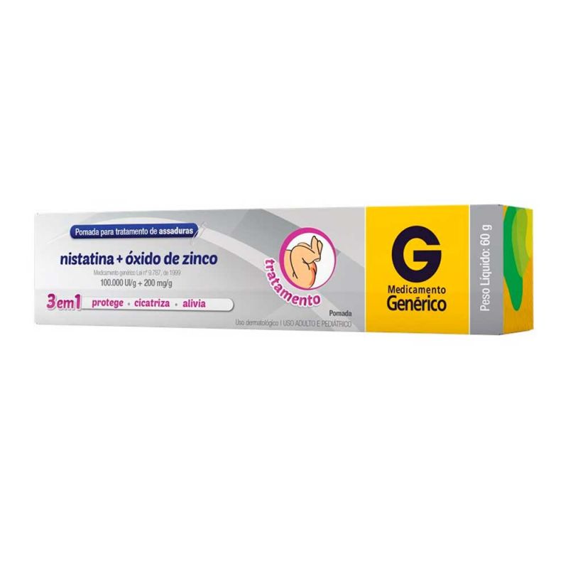 NISTATINA + OXIDO ZINCO POMADA COM 60 GRAMAS 