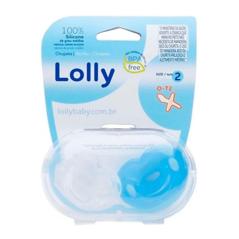 KIT CHUPETA LILLO ORTODONTICA 6+ MESES AZUL 2 UND 