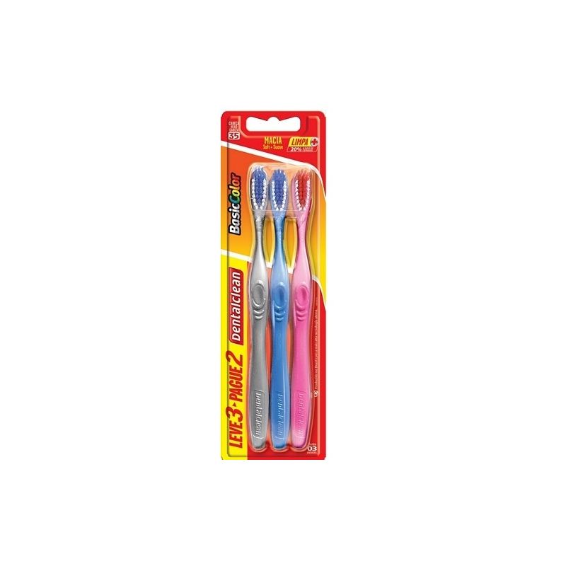 ESCOVA DENTAL DENTALCLEAN BASIC COLOR MÉDIA LEVE 3 PAGUE 2