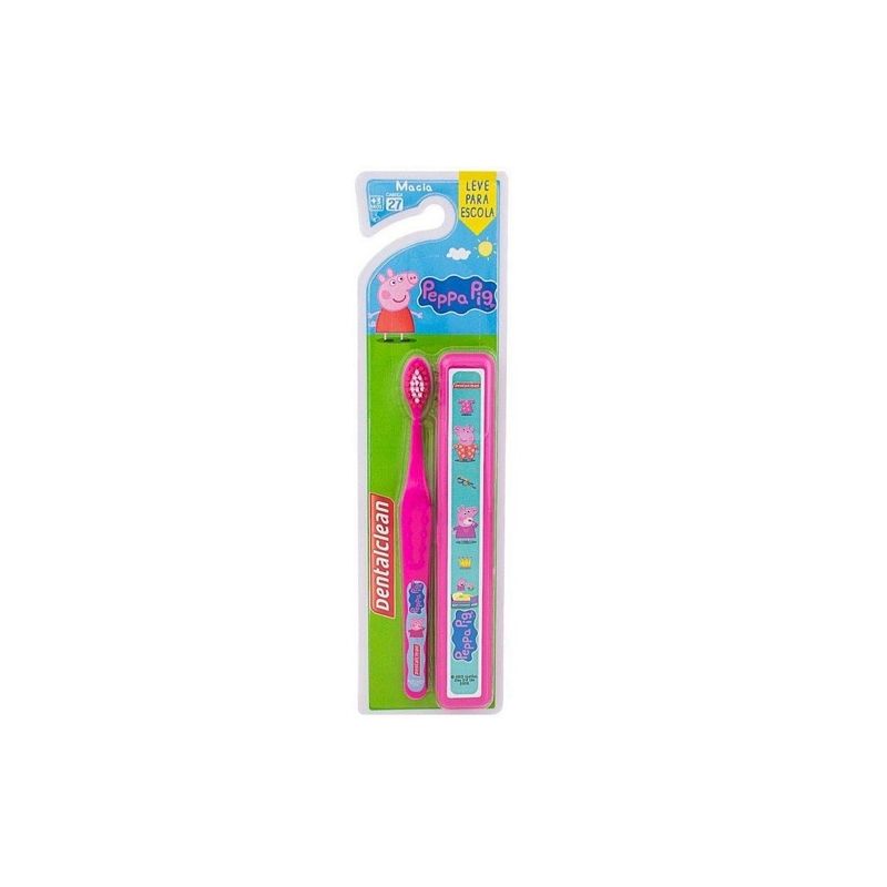 ESCOVA DENTAL INFANTIL DENTALCLEAN PEPPA PIG COM CAPA