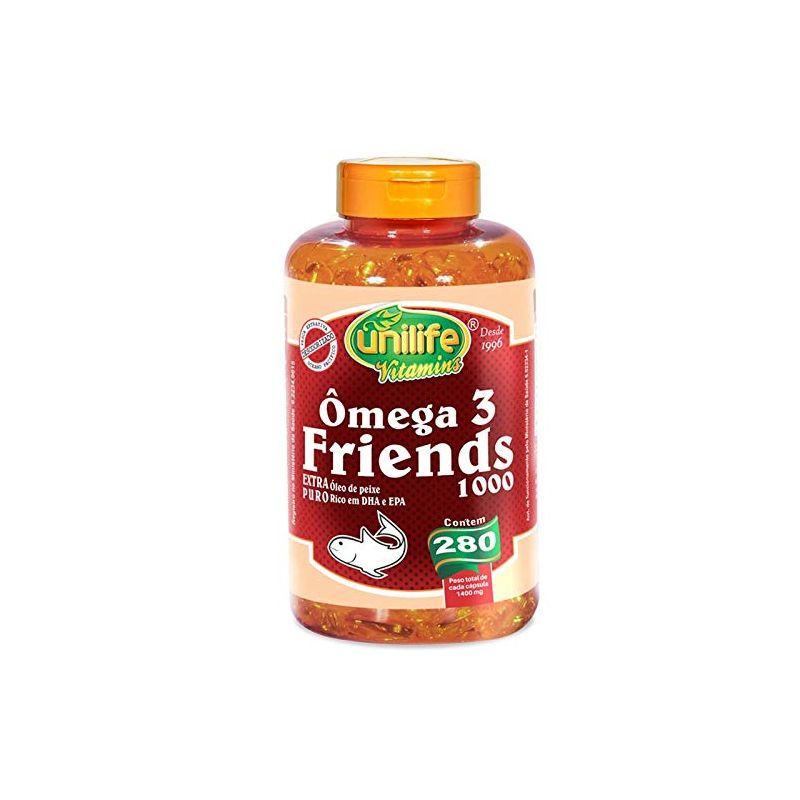 OMEGA 3 FRIENDS 1.200MG COM 280 CAPSULAS UNILIFE