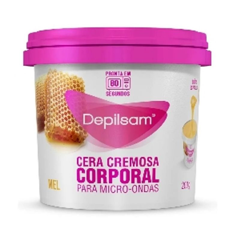 CERA DEPILATÓRIA DEPILSAM MEL CREMOSA DE MICRO-ONDAS 100G