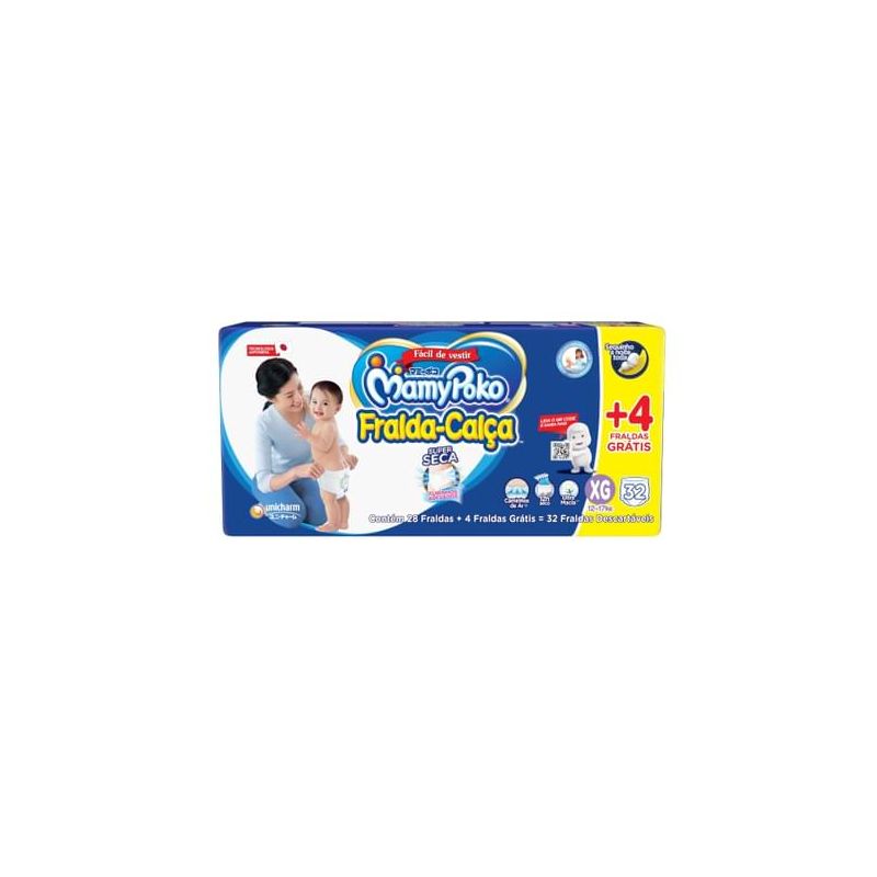 MAMYPOKO FRALDA CALCA PROMO EG COM 32 UNIDADES