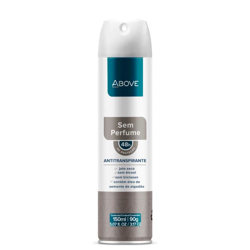 DESODORANTE AEROSOL ABOVE SEM PERFUME 150ML