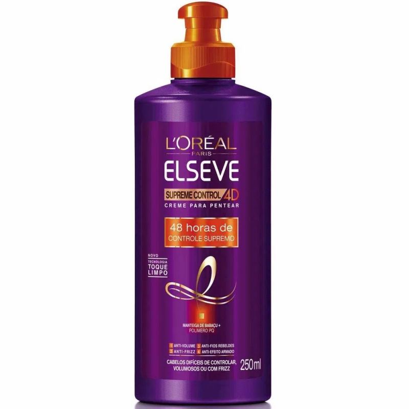CREME PARA PENTEAR ELSÉVE SUPREME CONTROL 4D 250ML