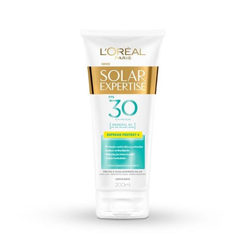 PROTETOR SOLAR L'OREAL EXPER SUPREME FPS30 COM 200ML