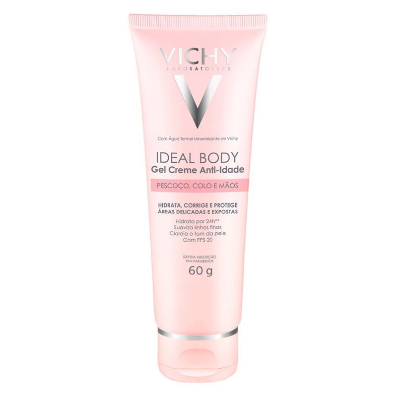 LOÇÃO HIDRATANTE VICHY IDEAL BODY  PESCOÇO COLO E MÃO 60G 