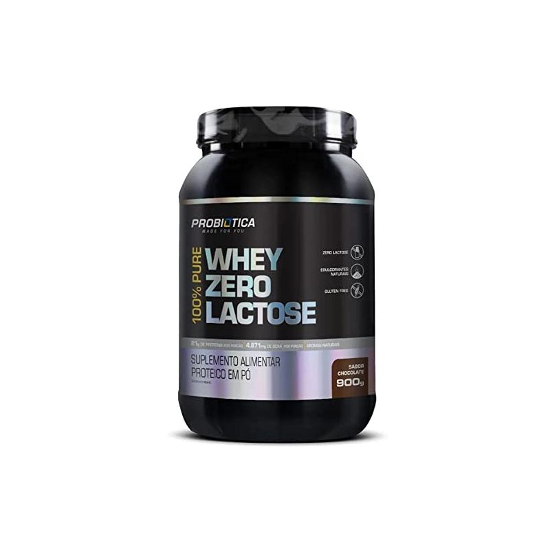 WHEY 100% PURE PROBIÓTICA ZERO LACTOSE CHOCOLATE COM 900G