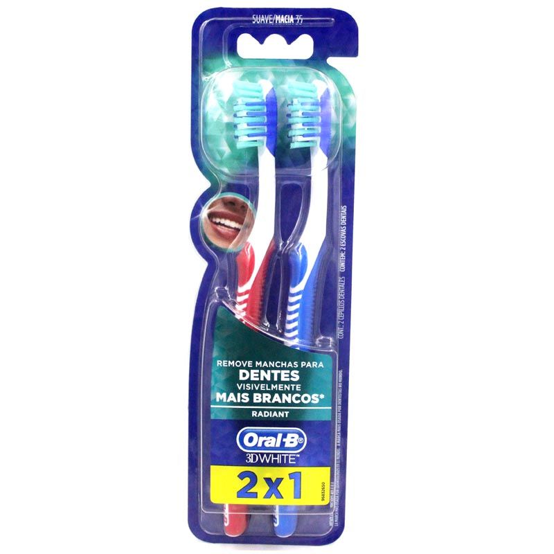 ESCOVA DENTAL ORAL-B 3D WHITE ADVANTAGE 2 UNIDADES