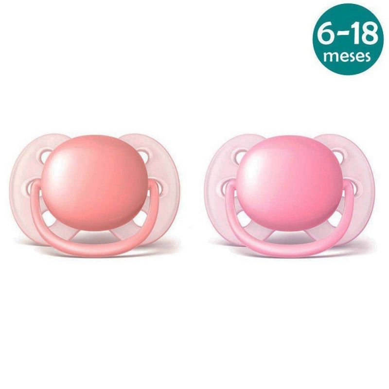 CHUPETA AVENT ULTRA SOFT LISA DUPLA 6-18 MESES 2 UND