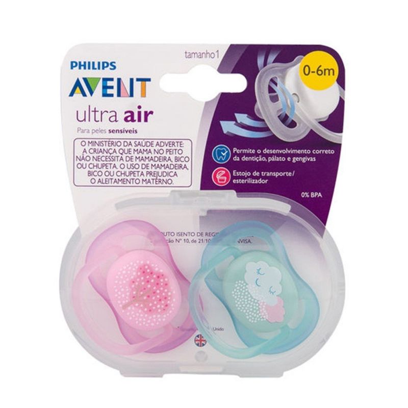 CHUPETA AVENT ULTRA AIR DECORADA 0-6 MESES 2 UN