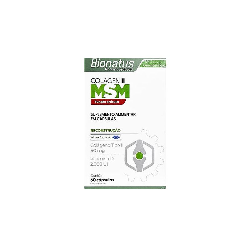 COLAGEN II MSM COM 60 CAPSULAS