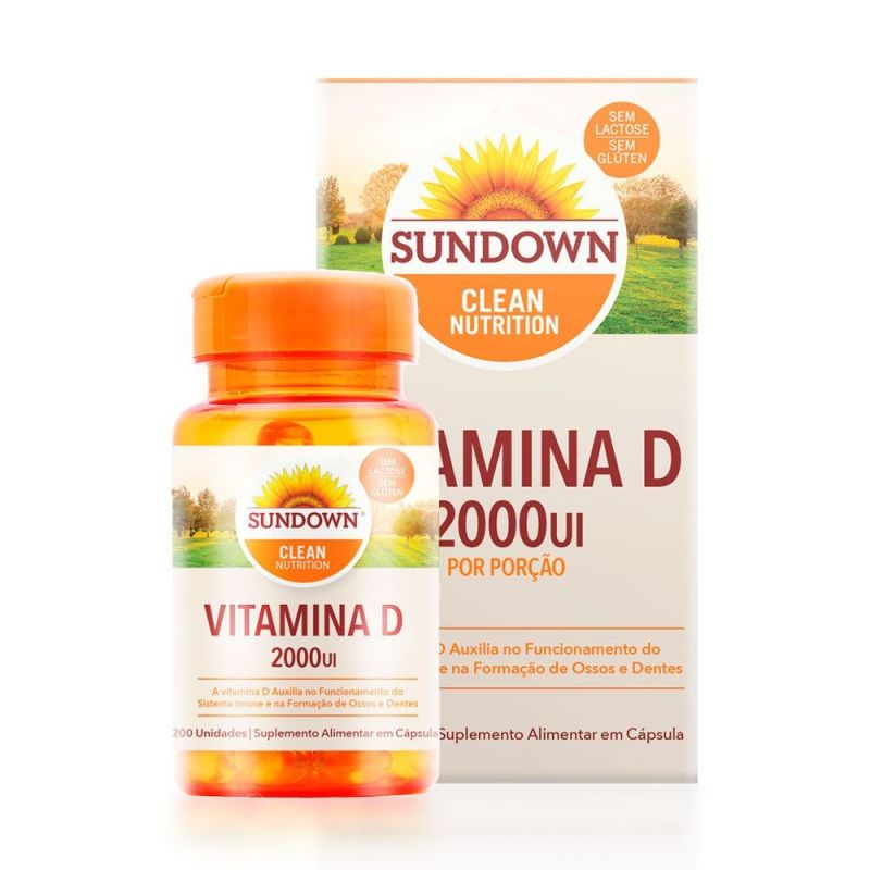 SUNDOWN NATURALS VITAMINA D 2000UI COM  200 CAPSULAS