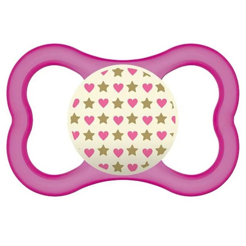 CHUPETA MAM AIR NIGHT SILK TOUCH 6+ MESES ROSA