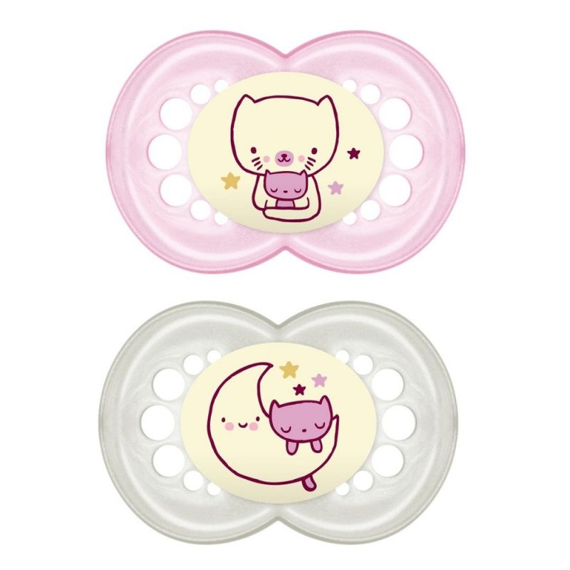 CHUPETA MAM ORIGINAL NIGTH 6+ MESES GIRLS 2 UND