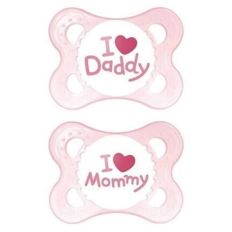 CHUPETA MAM MOM & DADDY 0-6 MESES SORTIDA  2 UND 