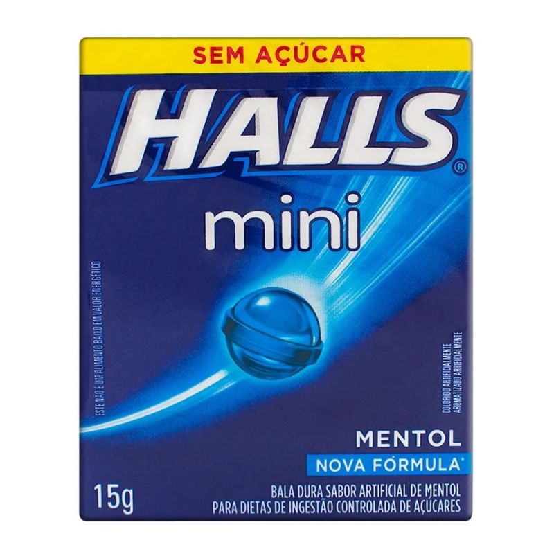 HALLS MINUI SABOR MENTOL SEM AÇUCAR