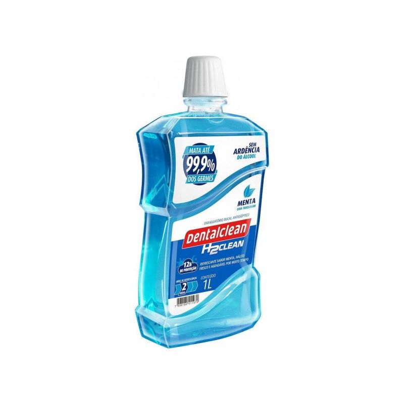 ENXAGUANTE BUCAL ANTISSEPTICO MENTA DENTALCLEAN BLUE 300ML 