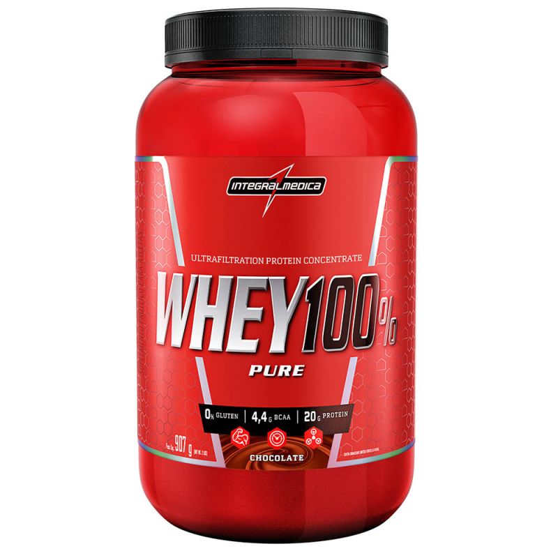 SUPER WHEY 100% PURE CHOCOLATE POTE COM 907G