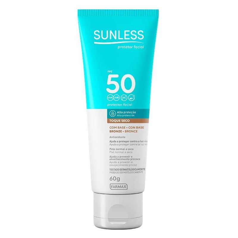 PROTETOR SOLAR SUNLESS CO BASE BRONZE FPS 50 TOQUE SECO 60G