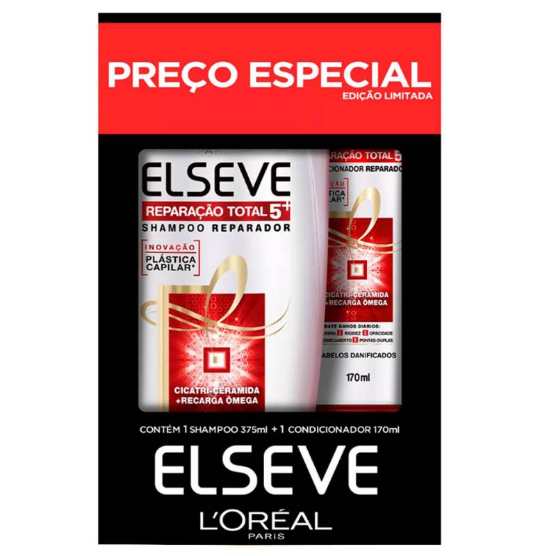 KIT ELSEVE REPARAÇÃO TOTAL 5 SHAM 375ML+COND 170ML  