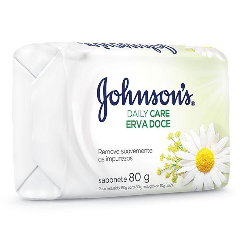 SABONETE EM BARRA JOHNSONS DAILY CARE ERVA DOCE 80G