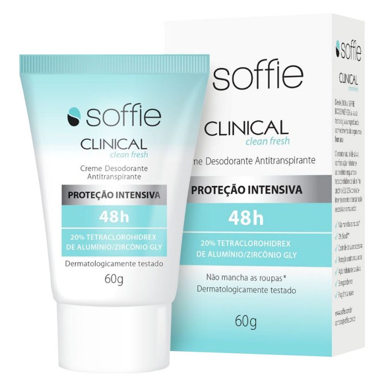 DESODORANTE SOFFIE CLINICAL CLEAN FRESH 48H 60G