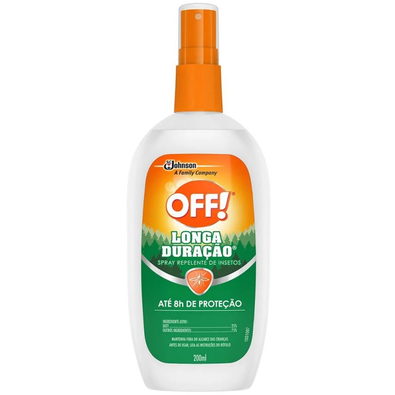 REPELENTE OFF LONGA DURAÇÃO SPRAY 10 HORAS DE PROTEÇÃO 200ML 