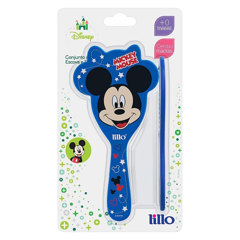 CONJUNTO LILLO ESCOVA E PENTE DISNEY  AZUL UNIDADE