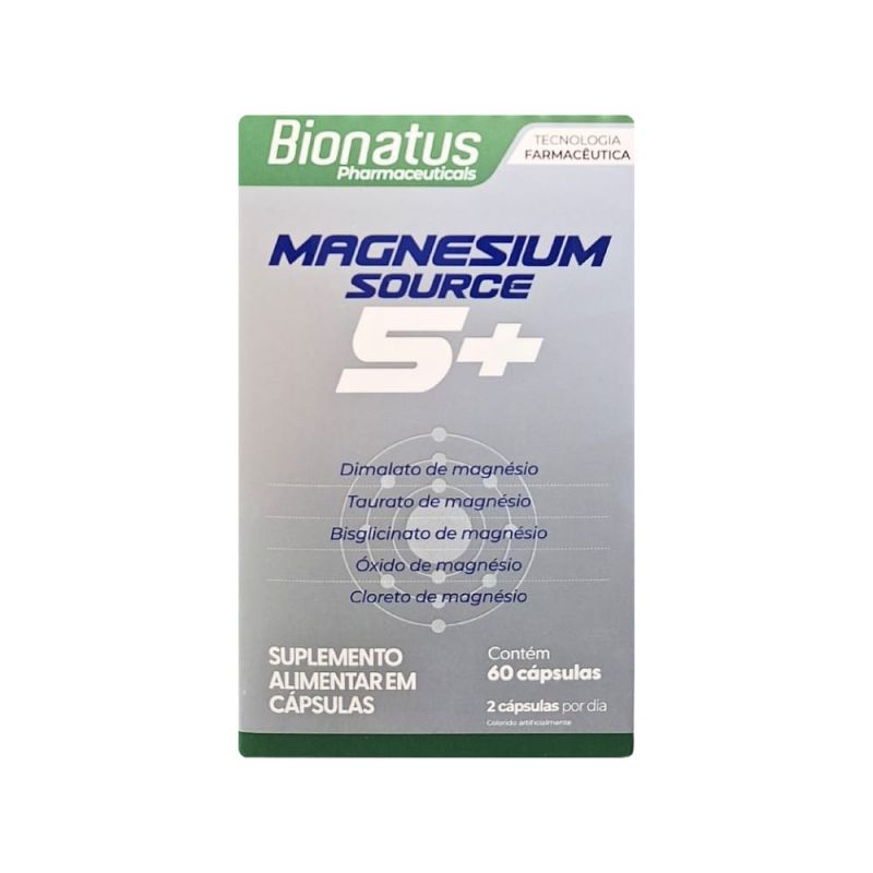 MAGNESIUM SOURCE 5 + COM 60 CAPSULAS BIONATUS