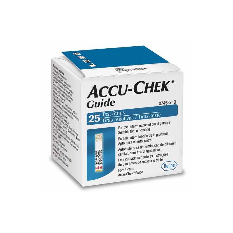 ACCU-CHEK GUIDE 25 TIRAS 