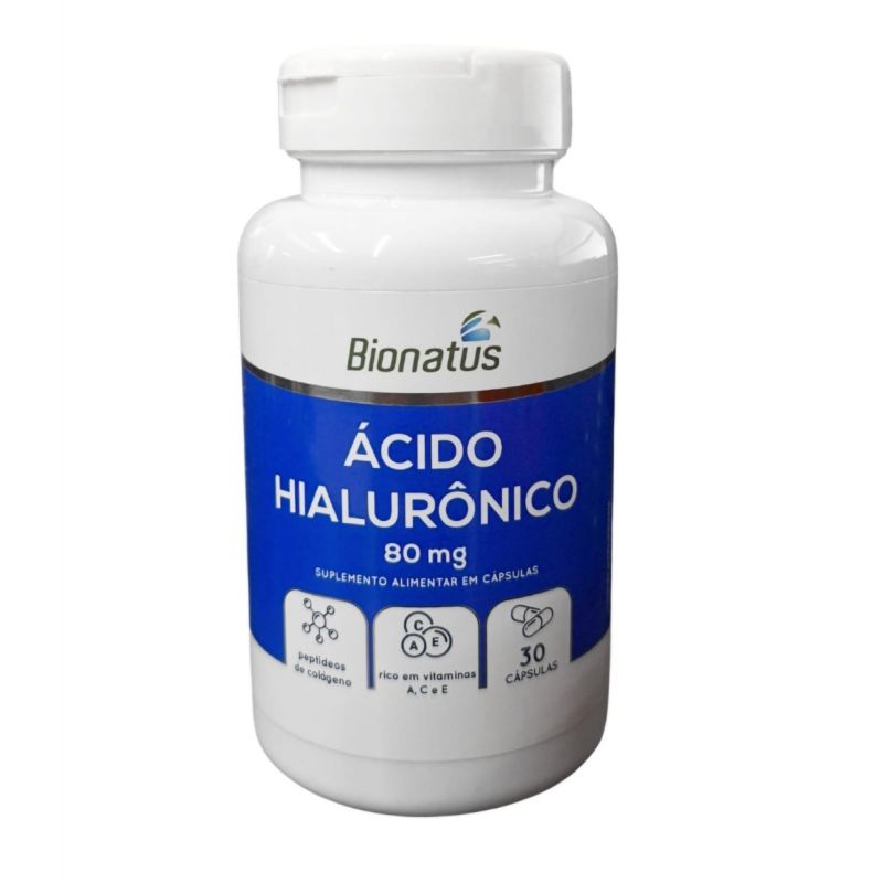 ACIDO HIALURONICO 80MG COM 30 CAPSULAS BIONATUS
