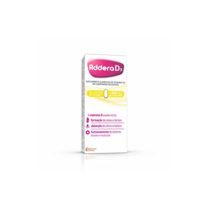 ADDERA D3 1.000 U.I COM 30 COMPRIMIDOS  1000ui ct bl 30 com rev