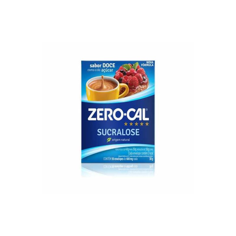 ADOÇANTE ZERO CAL PÓ SUCRALOSE COM 50 ENVELOPES 