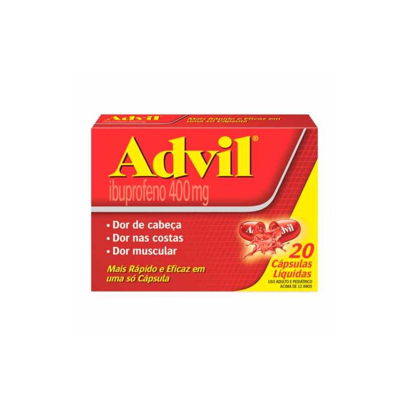 ADVIL EXTRA ALIVIO 400MG COM 20 CÁPSULAS