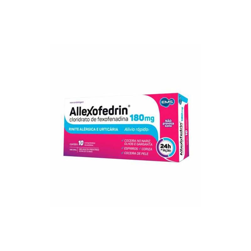 ALLEXOFEDRIN 180MG COM 10 COMPRIMIDOS 
