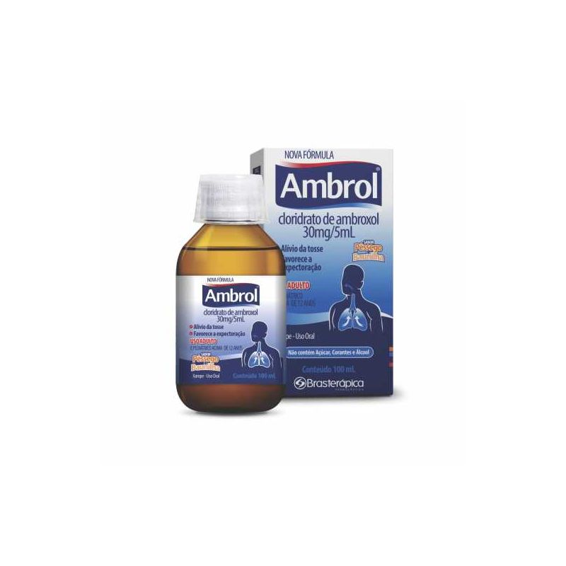 AMBROL XAROPE ADULTO LARANJA E PESSEGO COM 100ML