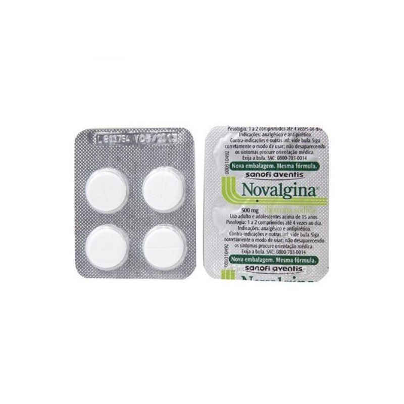 NOVALGINA 500MG COM 4 COMPRIMIDOS