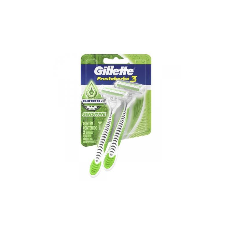 APARELHO GILLETE DE BARBEAR  SENSITIVE COM 2 UNI