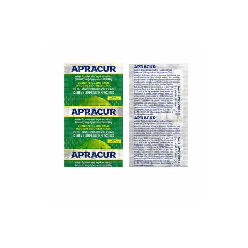 APRACUR COM 6 COMPRIMIDOS 