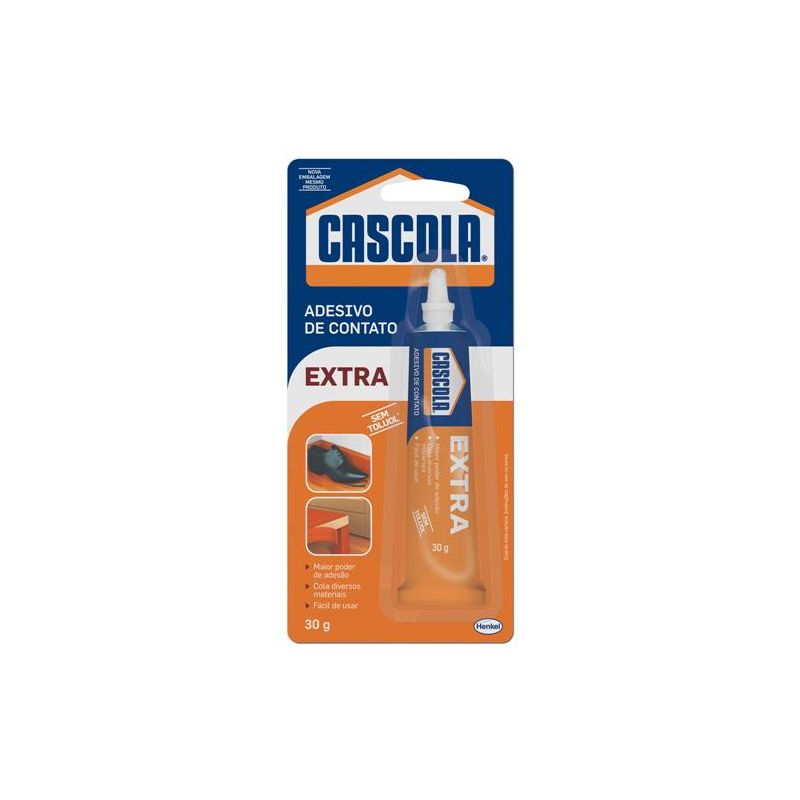 COLA DE CONTATO EXTRA SEM TOLUOL CASCOLA BISNAGA 30 GRAMAS