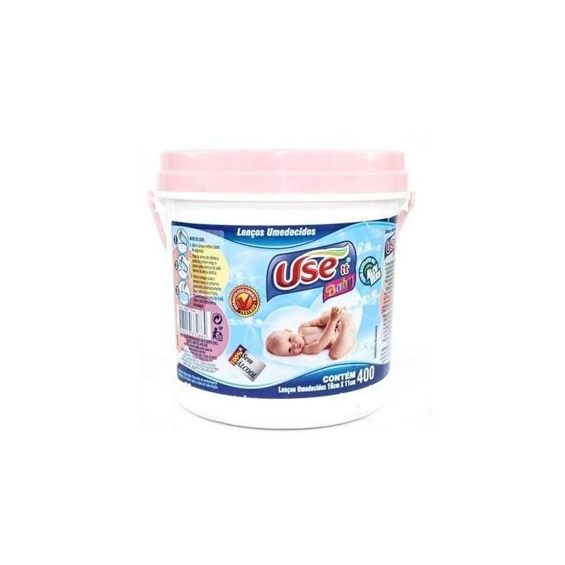 BALDE LENÇO USE IT COM 400 FOLHAS ROSA