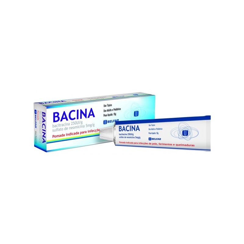 BACINA POMADA DERMATOLOGICA COM 10GRAMAS-BELFAR-