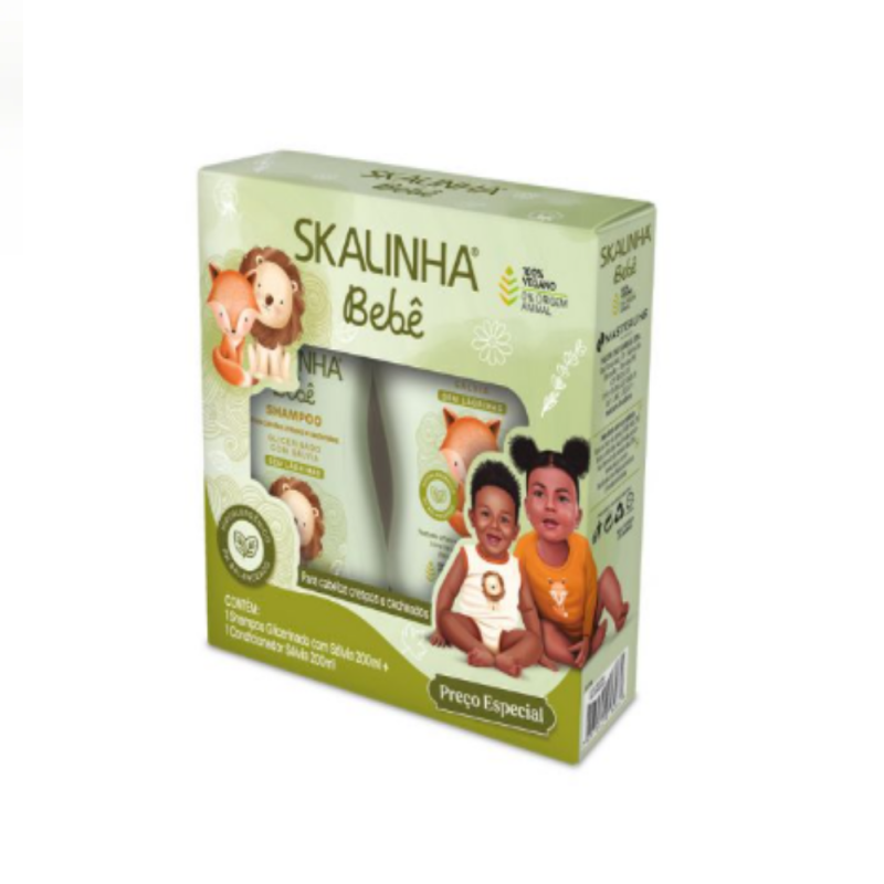 KIT SKALINHA SHAMPOO+CONDICIONADOR  200ML SALVIA