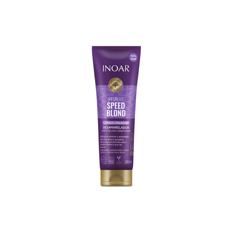CONDICIONADOR INOAR ABSOLUT SPEED BLOND DESAMARELADOR 250ML
