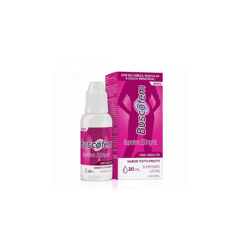 BUSCOFEM 200MG SABOR TUTTI-FRUTTI COM 20ML