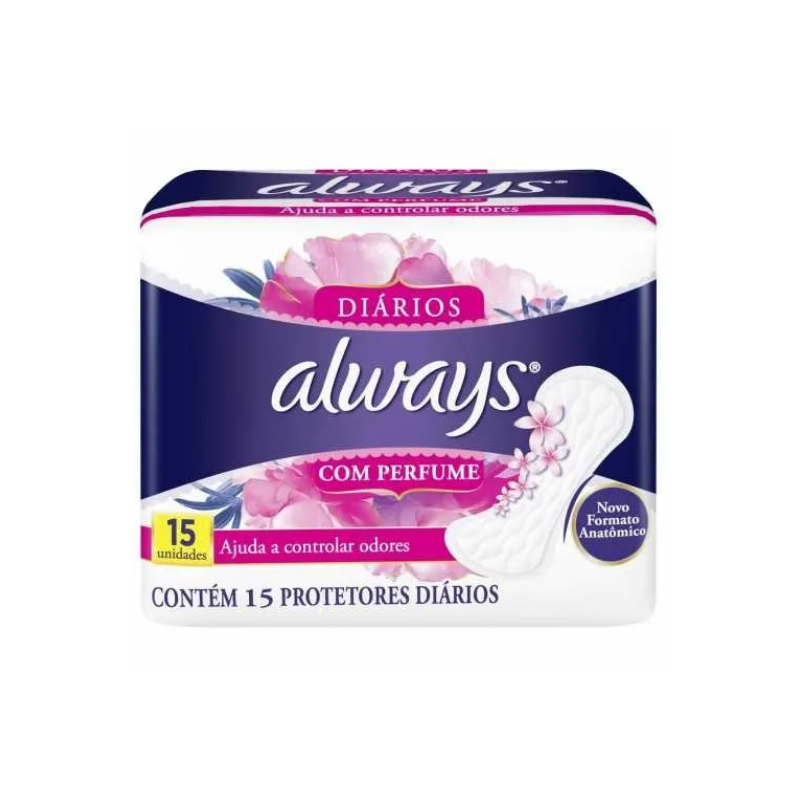 PROTETOR DIARIO ALWAYS COM PERFUME 15 UNIDADES